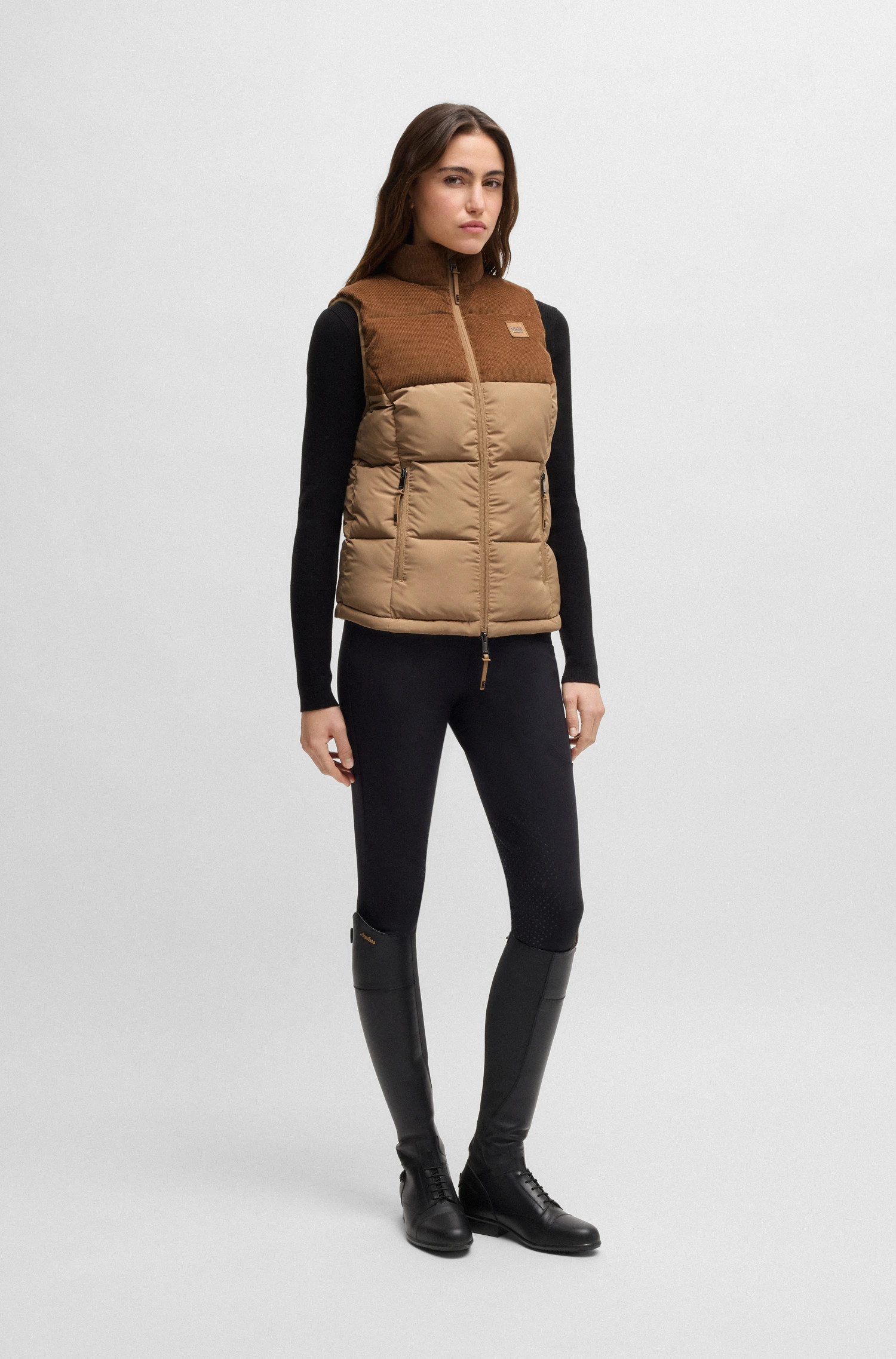 BOSS Equestrian Viola Waistcoat Camel | Stylish & Practical BOSS Equestrian Viola Waistcoat Camel | Stylish & Practical