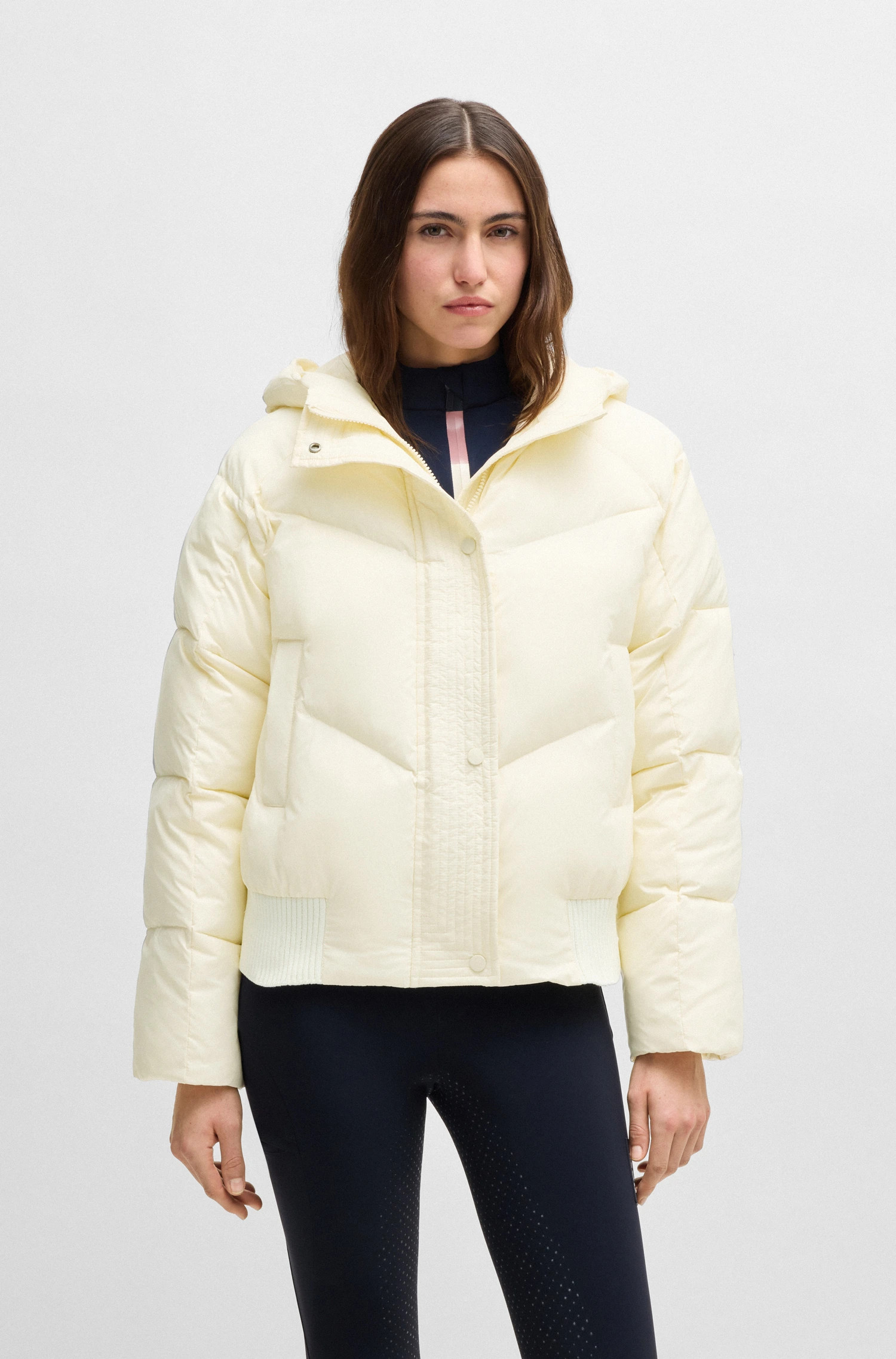 BOSS Equestrian Marsha Dames Bomber Jas | Soft Cream BOSS Equestrian Marsha Dames Bomber Jas | Soft Cream
