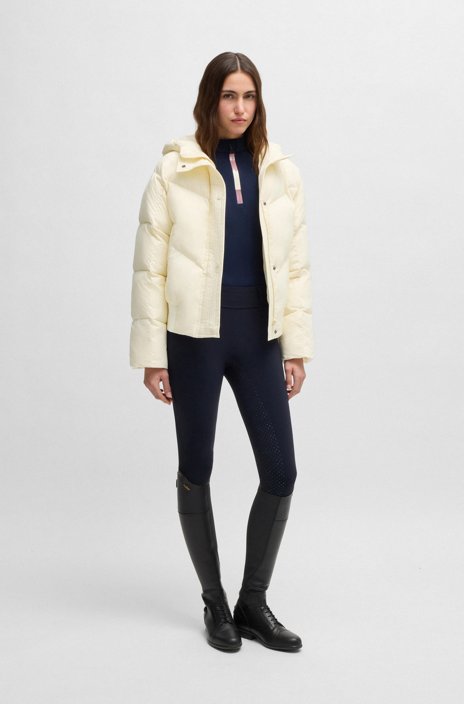 BOSS Equestrian Marsha Bomber Jacket Crème | Vrouwelijke Jas | Shop Direct BOSS Equestrian Marsha Bomber Jacket Crème | Vrouwelijke Jas | Shop Direct