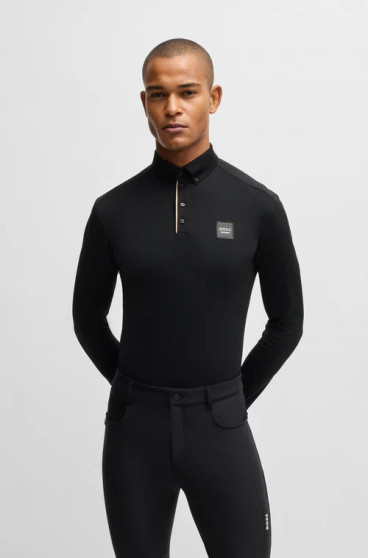 BOSS Equestrian Nick Mannen Wedstrijdshirt | Peached Zwart BOSS Equestrian Nick Mannen Wedstrijdshirt | Peached Zwart