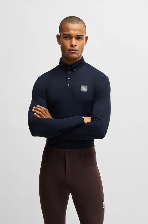 BOSS Equestrian Nick Mannen Trainingsshirt | Peached Sky Captain BOSS Equestrian Nick Mannen Trainingsshirt | Peached Sky Captain