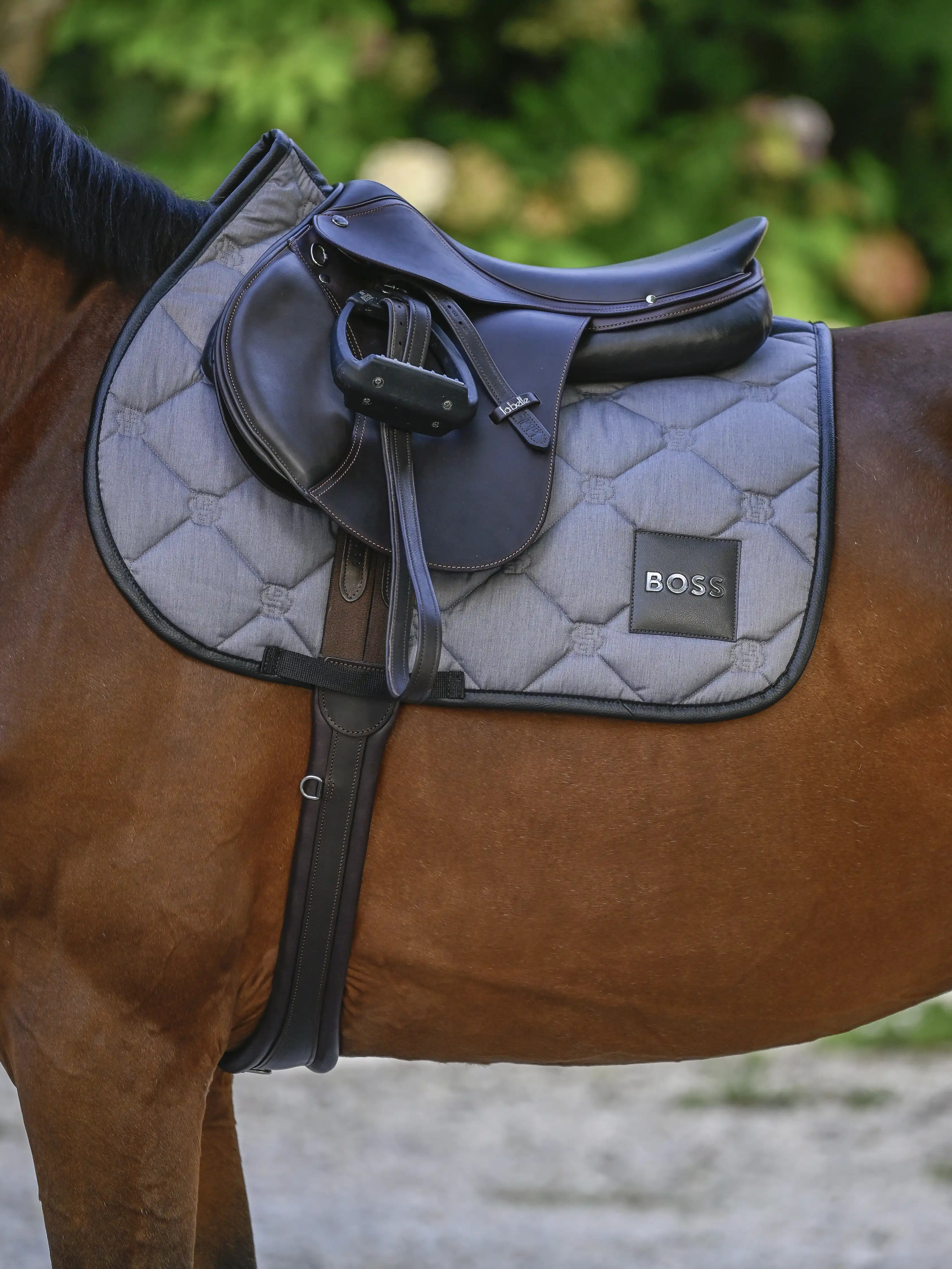 BOSS Equestrian Zadeldekje Springen | Grey Melange BOSS Equestrian Zadeldekje Springen | Grey Melange