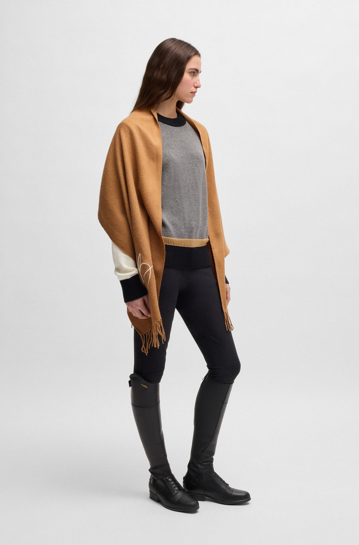 BOSS Equestrian Soft Scarf Camel | Luxury Winter Scarf | Shop Now BOSS Equestrian Soft Scarf Camel | Luxury Winter Scarf | Shop Now