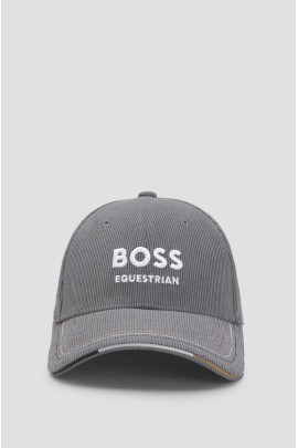 BOSS Equestrian Classic Cord Pet Donkergrijs | Bestel Vandaag BOSS Equestrian Classic Cord Pet Donkergrijs | Bestel Vandaag