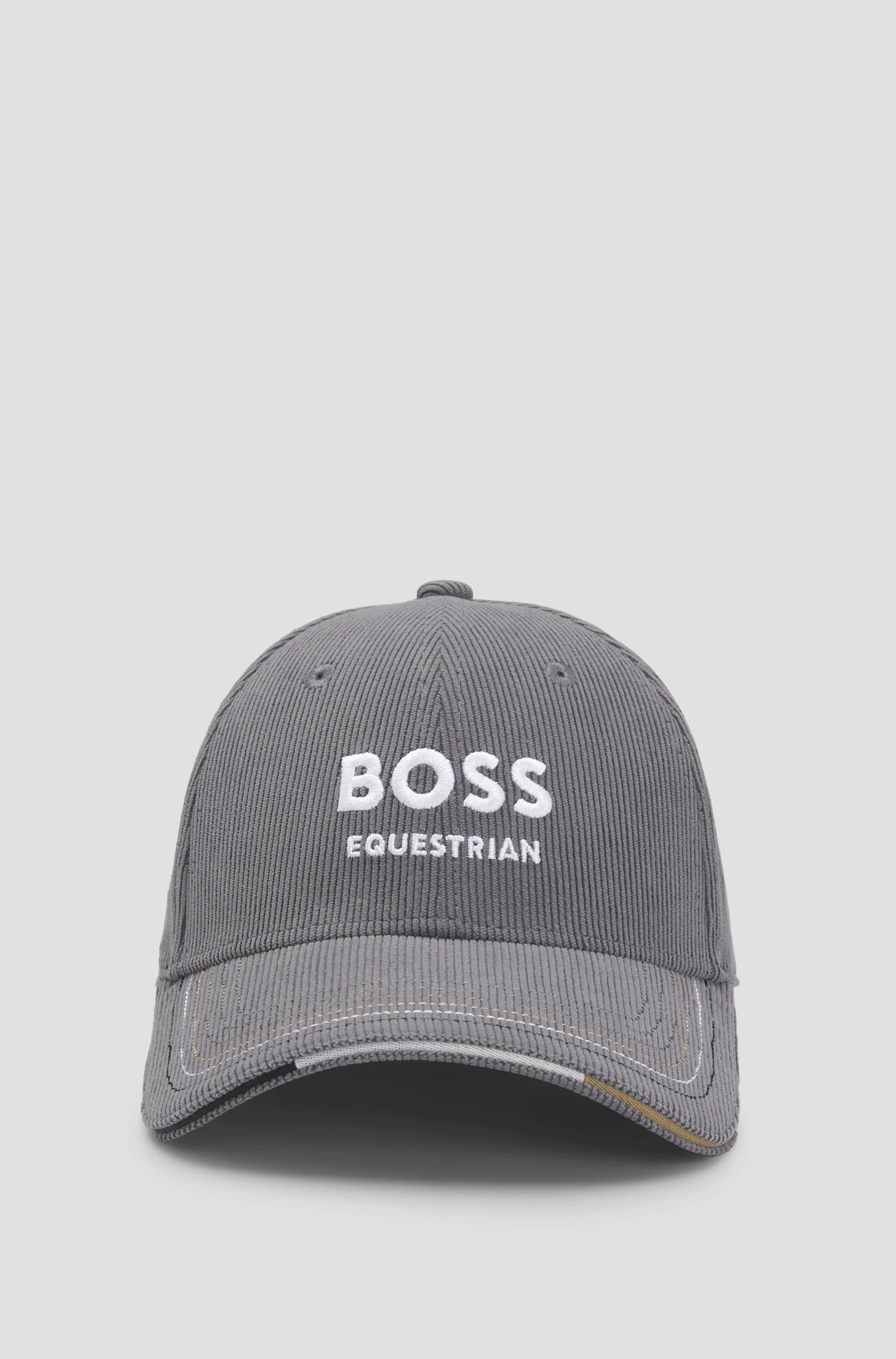 BOSS Equestrian Classic Cord Pet Donkergrijs | Bestel Vandaag BOSS Equestrian Classic Cord Pet Donkergrijs | Bestel Vandaag