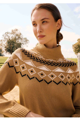 BOSS Equestrian Turtleneck Jumper Camel | Warm & Modieus | Shop Nu BOSS Equestrian Turtleneck Jumper Camel | Warm & Modieus | Shop Nu