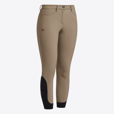 Cavalleria Toscana Girls Riding Breeches Knee Grip | Walnut Cavalleria Toscana Girls Riding Breeches Knee Grip | Walnut
