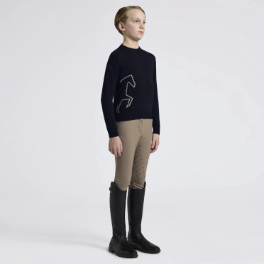 Cavalleria Toscana Jongens Crew Neck Sweater Cashmere | Navy Cavalleria Toscana Jongens Crew Neck Sweater Cashmere | Navy