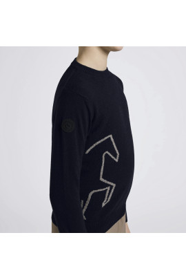 Cavalleria Toscana Jacquard Horse Cashmere Blend Crew Neck – Bestel Nu Cavalleria Toscana Jacquard Horse Cashmere Blend Crew Neck – Bestel Nu
