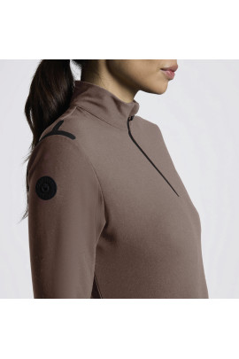 Jersey Fleece Half Zip Turtleneck – walnoot | Shop Cavalleria Toscana Jersey Fleece Half Zip Turtleneck – walnoot | Shop Cavalleria Toscana