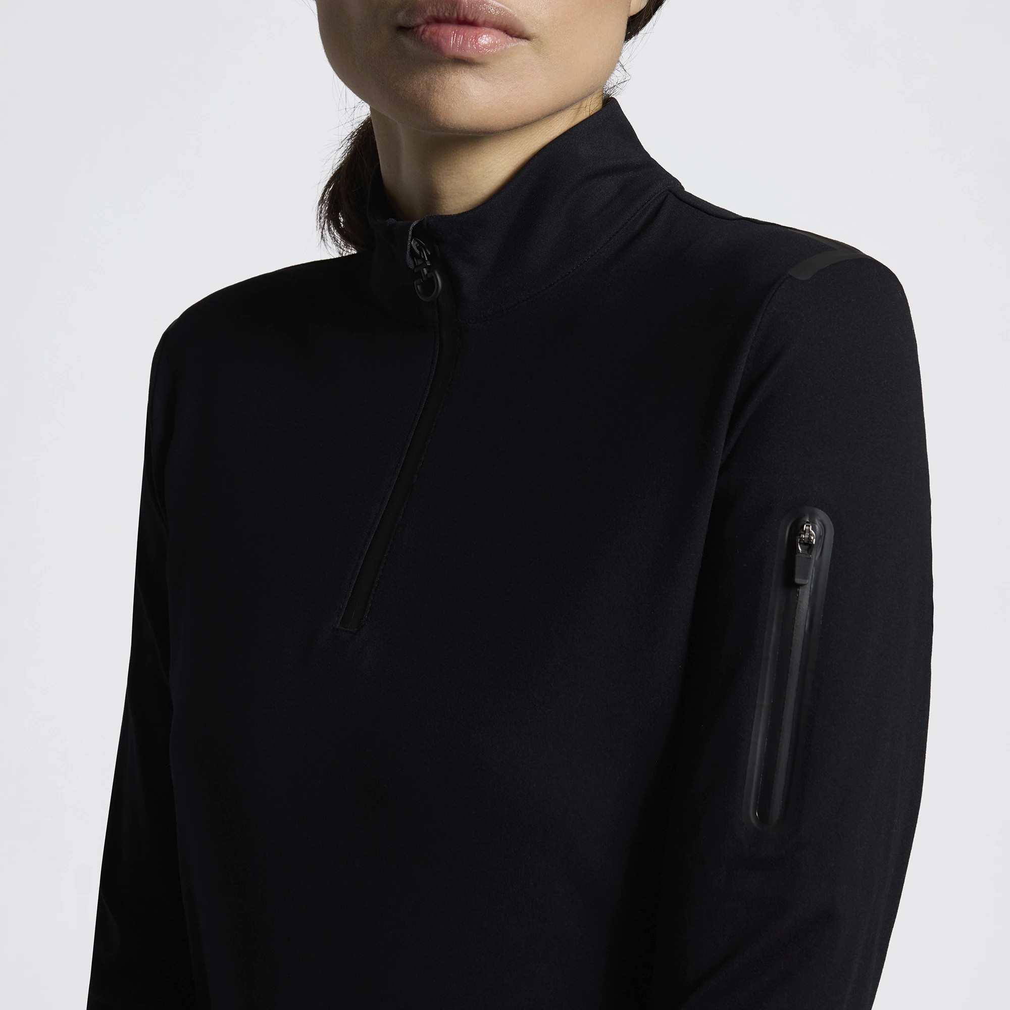 Jersey Fleece Half Zip Turtleneck – Zwart | Shop Cavalleria Toscana Jersey Fleece Half Zip Turtleneck – Zwart | Shop Cavalleria Toscana