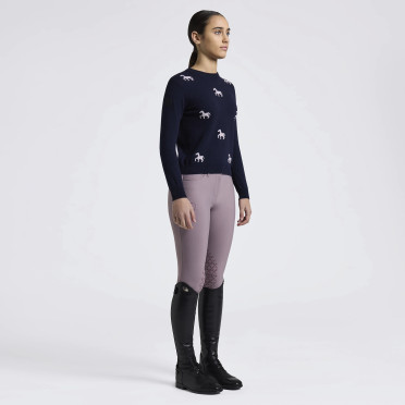 Cavalleria Toscana Meisjes Cashmere Blend Crew Neck Sweater | Navy Cavalleria Toscana Meisjes Cashmere Blend Crew Neck Sweater | Navy