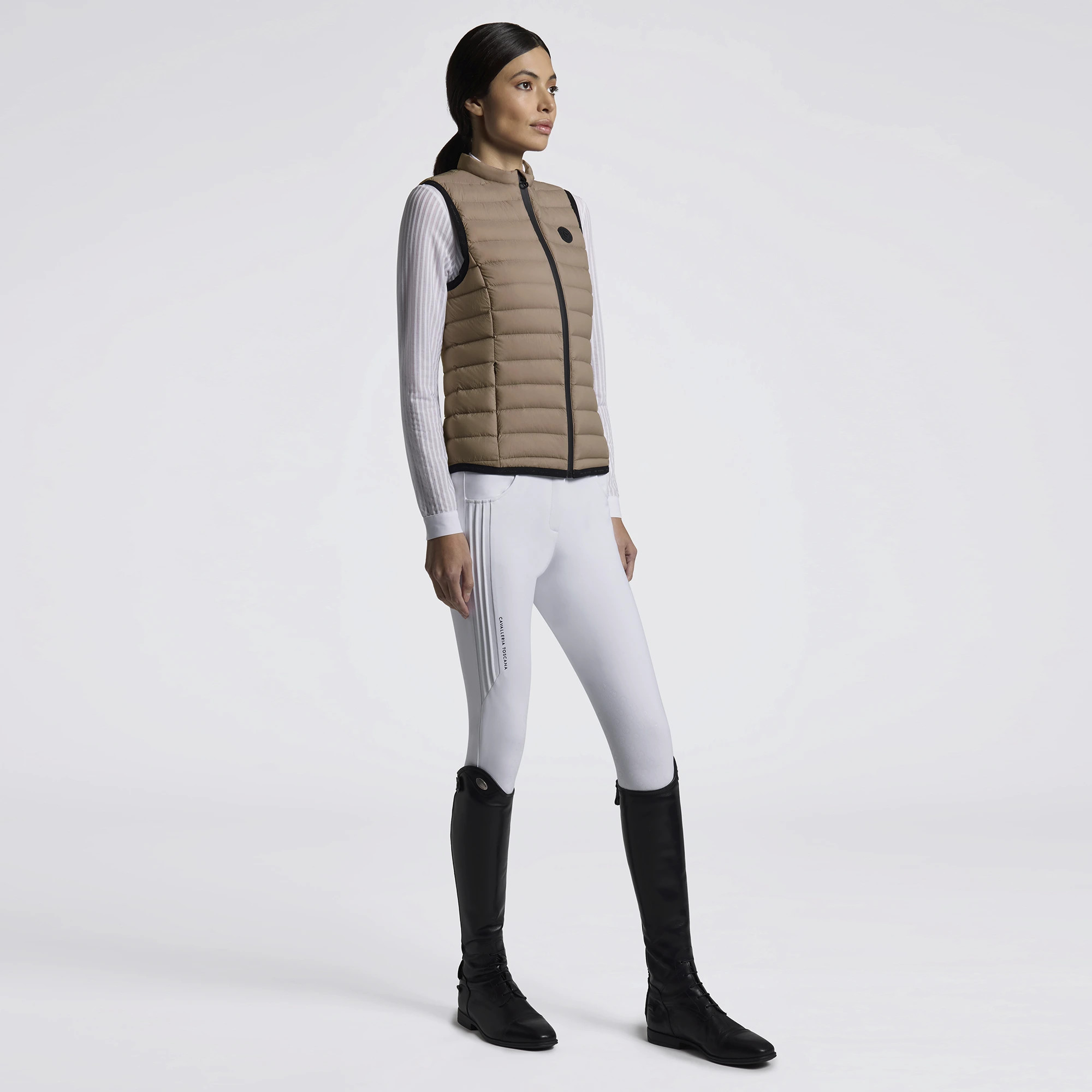 Cavalleria Toscana Dames Lightweight Technical Bodywarmer | Walnut Cavalleria Toscana Dames Lightweight Technical Bodywarmer | Walnut