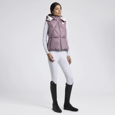 Cavalleria Toscana Dames Padded Nylon Hooded Bodywarmer | Grape Shake Cavalleria Toscana Dames Padded Nylon Hooded Bodywarmer | Grape Shake