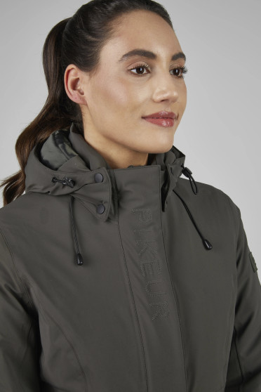 Shop Pikeur Waterproof Jacket Deep Khaki | Waterproof & Breathable | Perfect for Active Riders Shop Pikeur Waterproof Jacket Deep Khaki | Waterproof & Breathable | Perfect for Active Riders