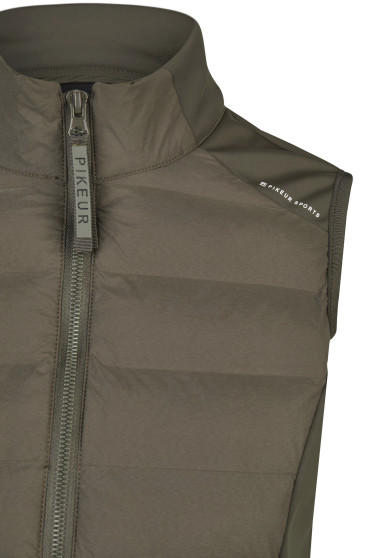 Shop Pikeur Hybrid Bodywarmer Deep Khaki | Stretch & Water Repellent | Comfortable and Stylish Shop Pikeur Hybrid Bodywarmer Deep Khaki | Stretch & Water Repellent | Comfortable and Stylish