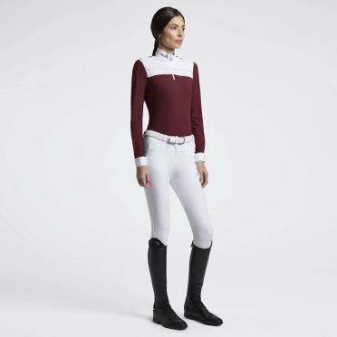 Cavalleria Toscana Women’s Competition Shirt Pleated Insert | Bordeaux Cavalleria Toscana Women’s Competition Shirt Pleated Insert | Bordeaux