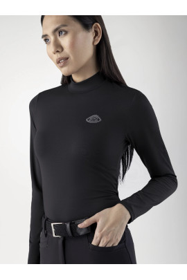 Equiline Geco Dames Second Skin Fleece Shirt | Zwart Equiline Geco Dames Second Skin Fleece Shirt | Zwart