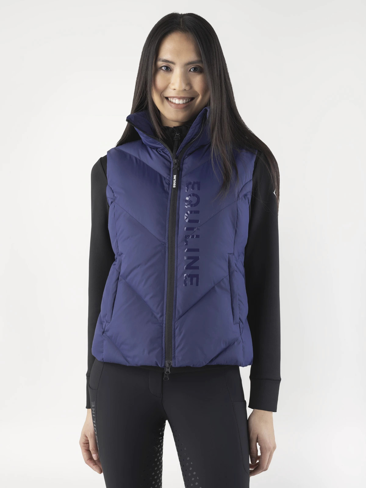 Equiline Cilet Dames Bodywarmer | Navy Peony Equiline Cilet Dames Bodywarmer | Navy Peony