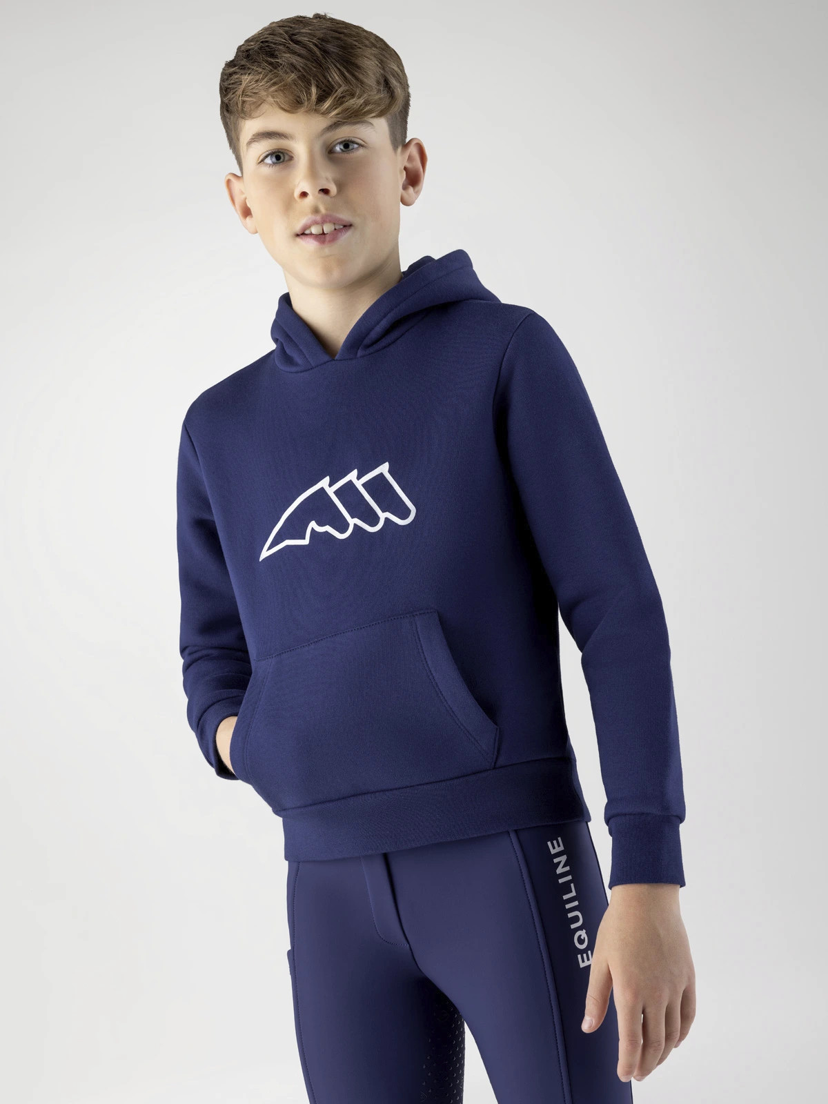 Equiline Capuc Jongens Sweater | Navy Peony Equiline Capuc Jongens Sweater | Navy Peony