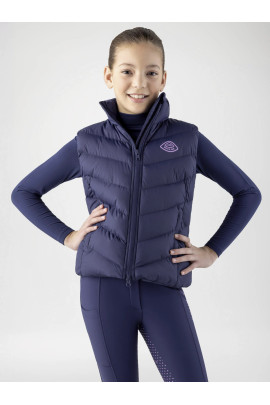 Equiline Cetz Meisjes Bodywarmer | Navy Peony