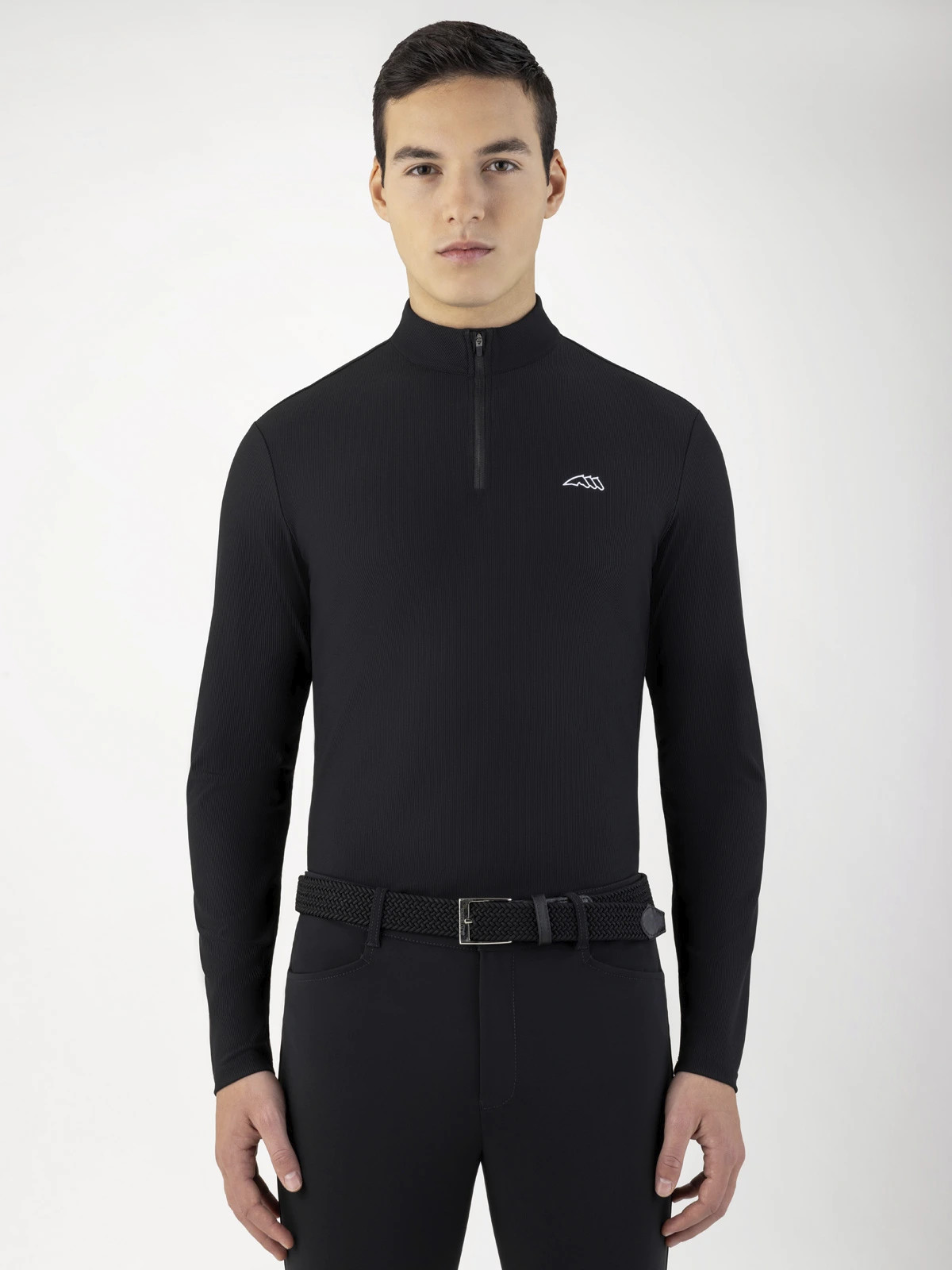 Equiline Clup Men's Second Skin Half Zip Shirt | Black Equiline Clup Men's Second Skin Half Zip Shirt | Black