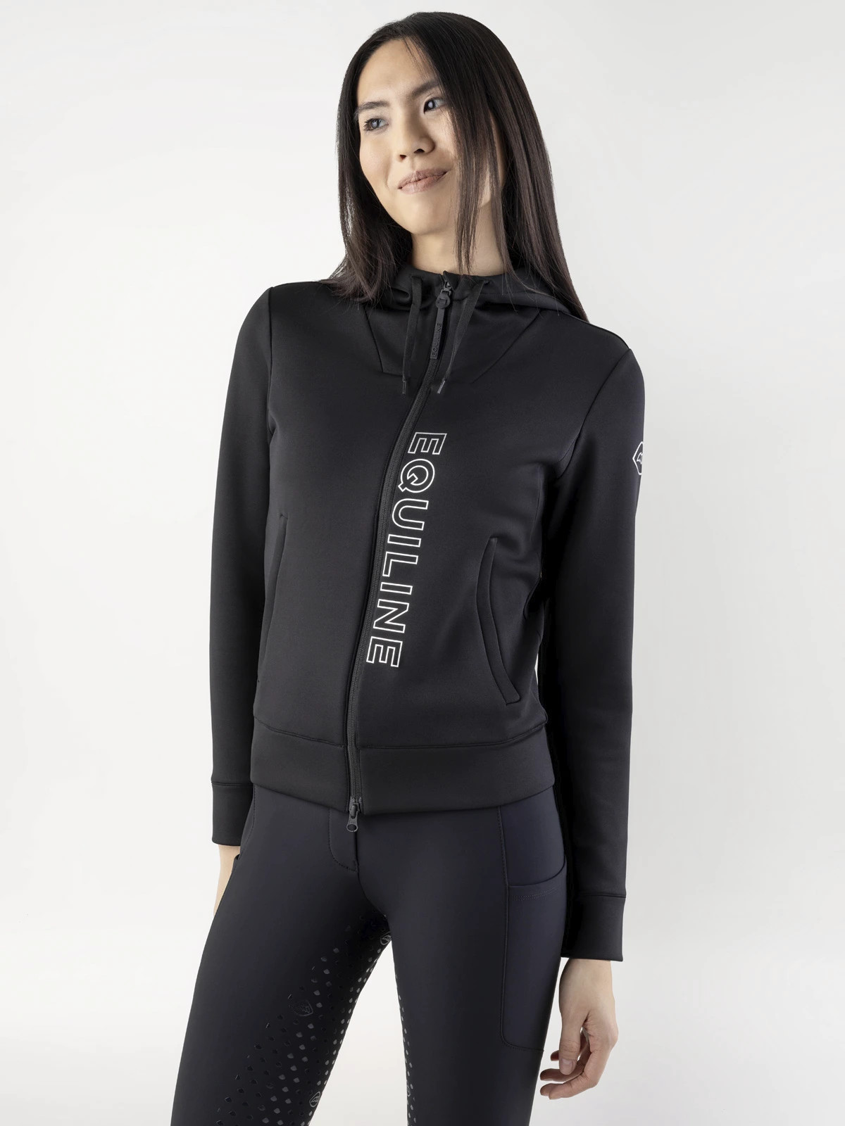 Equiline Coco Women's Tech Sweatshirt | Black Equiline Coco Women's Tech Sweatshirt | Black
