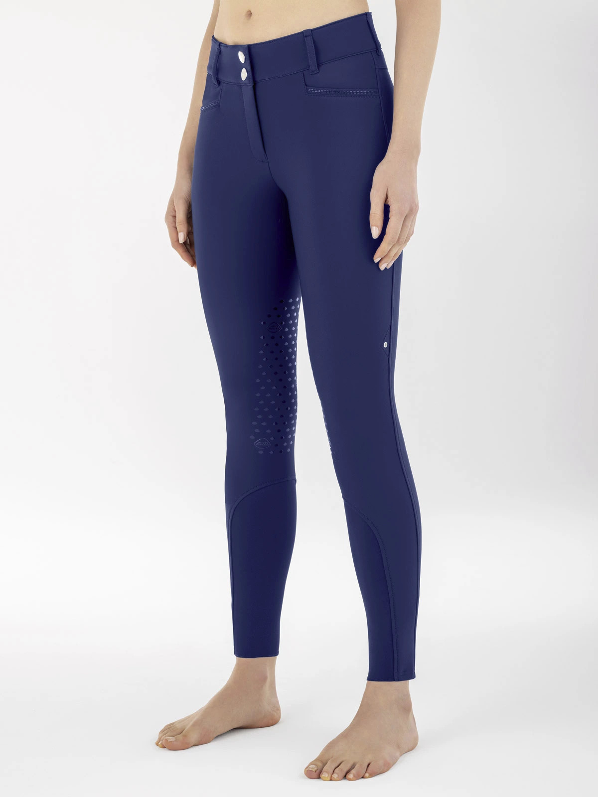 Equiline Adellekh Dames Rijbroek Knie Grip High Waist | Navy Peony Equiline Adellekh Dames Rijbroek Knie Grip High Waist | Navy Peony