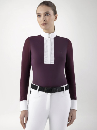 Equiline Golk Dames Wedstrijdshirt LS | Amaranto Equiline Golk Dames Wedstrijdshirt LS | Amaranto