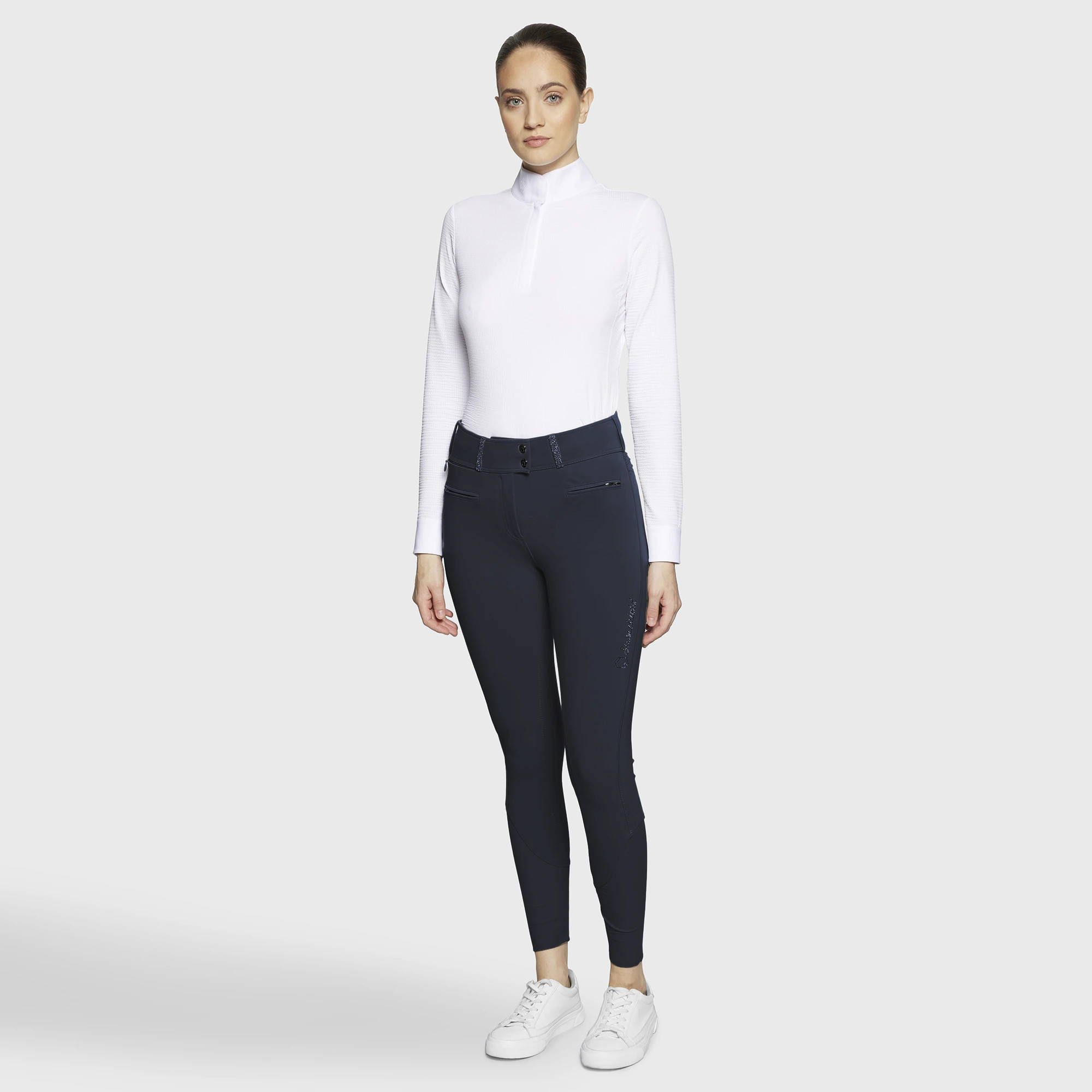 Samshield Claranova Full Grip Dames Rijbroek | Navy Samshield Claranova Full Grip Dames Rijbroek | Navy