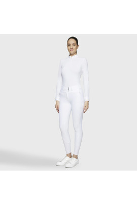 Samshield Claranova Full Grip Dames Rijbroek | Wit Blazon