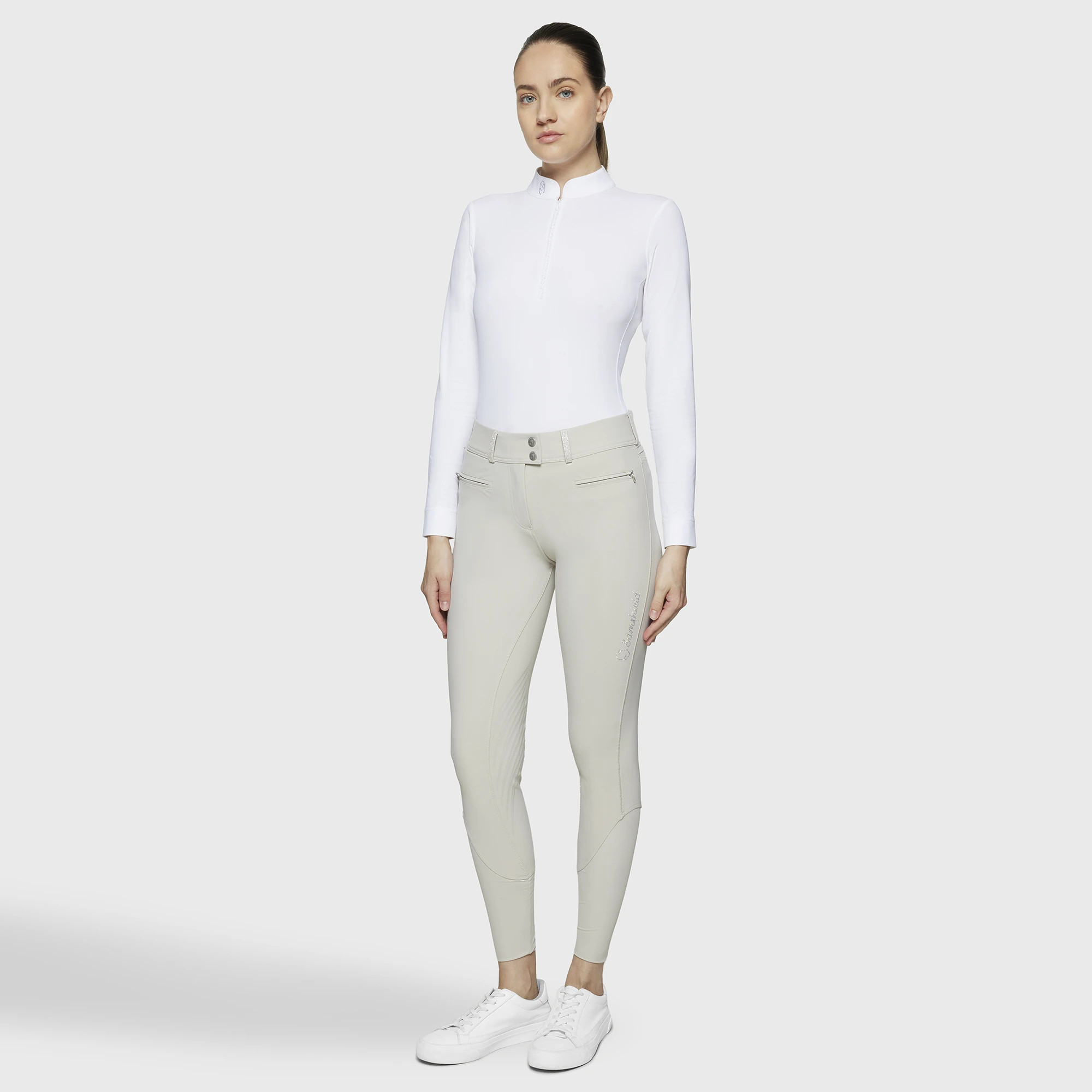 Samshield Clara Premium Knee Grip Women's Riding Breeches | Beige Samshield Clara Premium Knee Grip Women's Riding Breeches | Beige