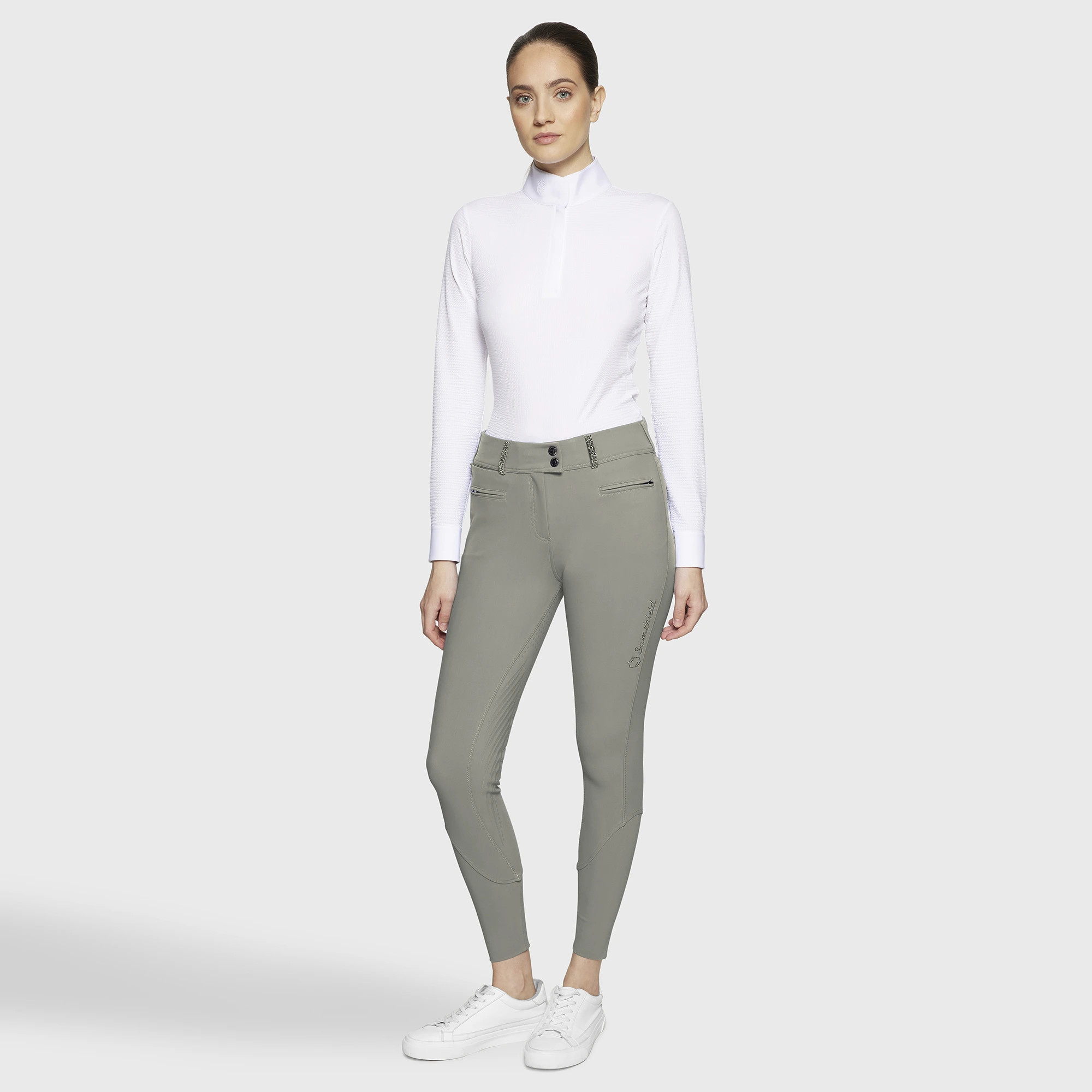 Samshield Clara Premium Full Grip Women's Riding Breeches | Sauge Samshield Clara Premium Full Grip Women's Riding Breeches | Sauge