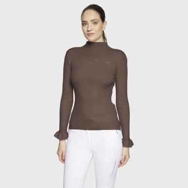 Samshield Lidia Ruffle Dames Pullover | Chestnut Samshield Lidia Ruffle Dames Pullover | Chestnut