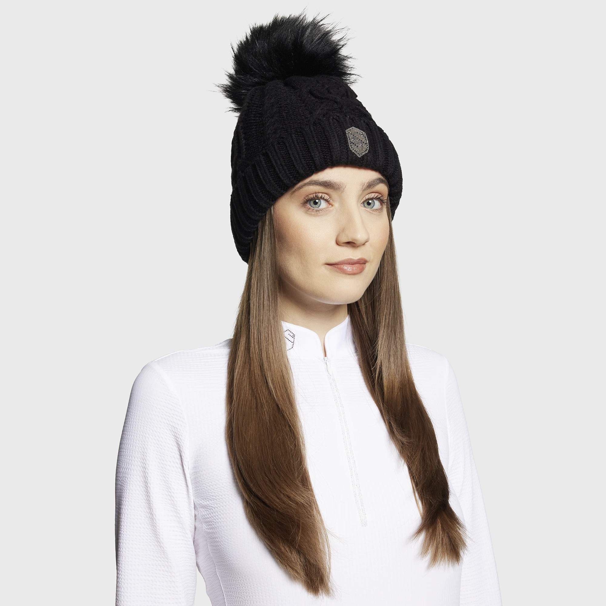 Samshield Nora Crystal Intarsia Women's Beanie | Black Samshield Nora Crystal Intarsia Women's Beanie | Black