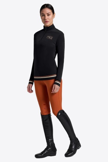 RG Italy Women's Warm Jersey Training Shirt | Black RG Italy Women's Warm Jersey Training Shirt | Black