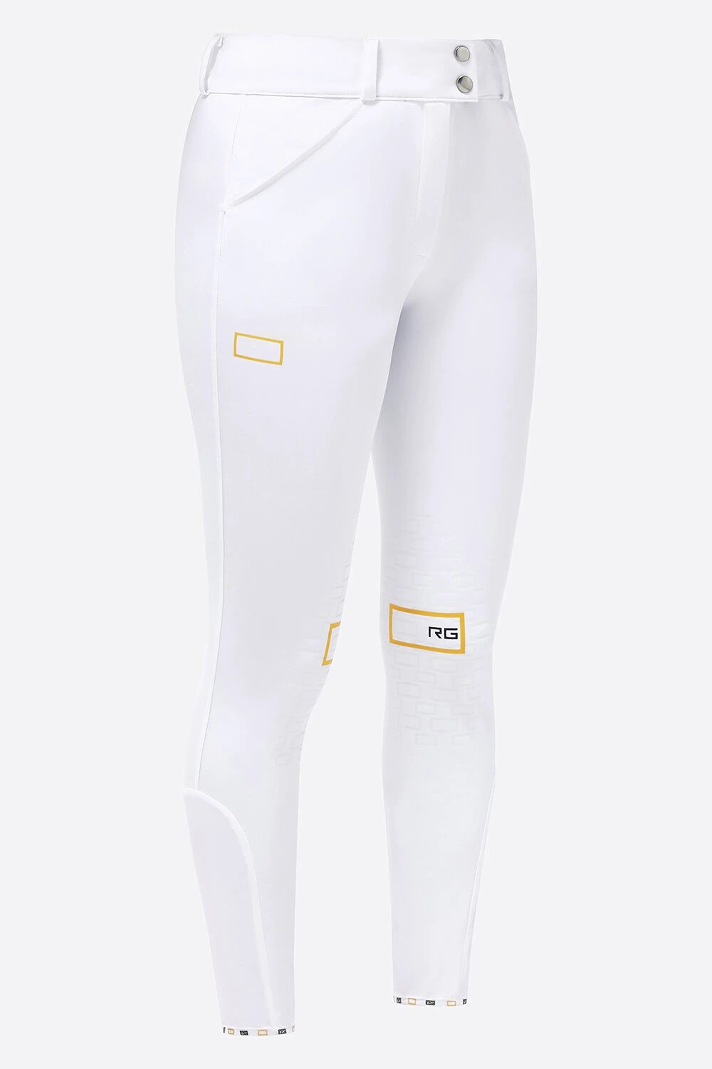 RG Italy Women's Riding Breeches High Waist Knee Grip | White RG Italy Women's Riding Breeches High Waist Knee Grip | White
