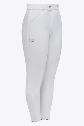RG Italy Kids Riding Breeches Knee Grip | White