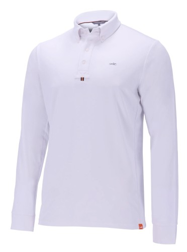 Schockemöhle Sports Milow Mannen Wedstrijdshirt LS | Wit Schockemöhle Sports Milow Mannen Wedstrijdshirt LS | Wit