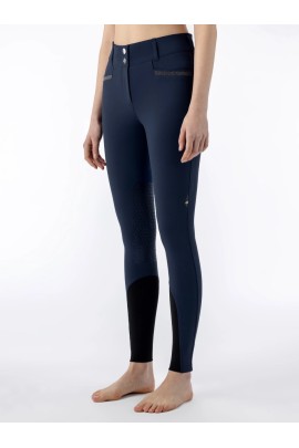 CRYSTALEK | High-waisted blue knee grip breeches for women