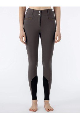 Equiline Crystalef Riding Breeches Full Grip High Waist - Marsh