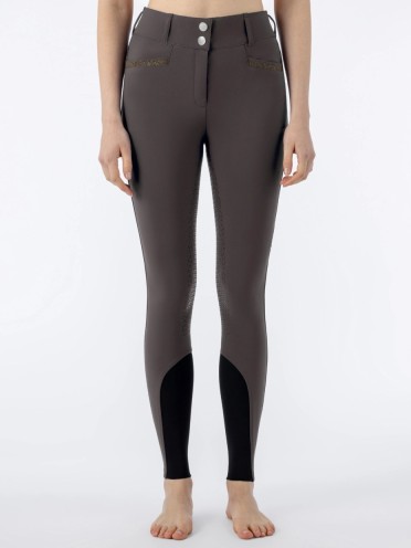 Equiline Crystalef Rijbroek Full Grip High Waist - Marsh Equiline Crystalef Rijbroek Full Grip High Waist - Marsh