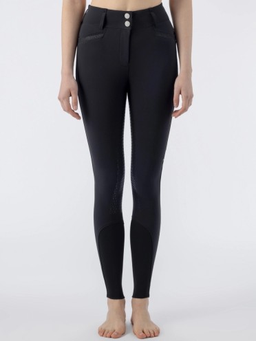 Equiline Crystalef Riding Breeches Full Grip High Waist - Black Equiline Crystalef Riding Breeches Full Grip High Waist - Black