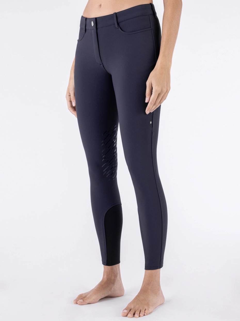 Equiline Women's Riding Breeches Cornek Knee Grip - Navy Equiline Women's Riding Breeches Cornek Knee Grip - Navy