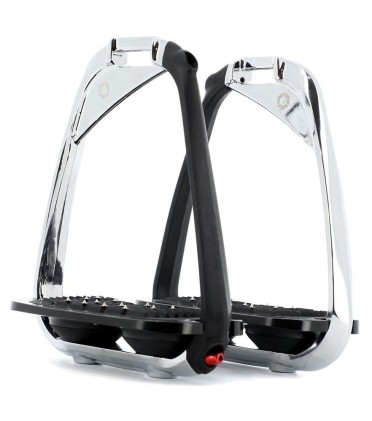 Flex-On Iron-S Safety Stirrups Chrome | Black Flex-On Iron-S Safety Stirrups Chrome | Black