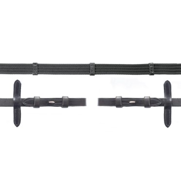Schockemöhle Sports Webband Teugels Blinde Sluiting | Zwart Schockemöhle Sports Webband Teugels Blinde Sluiting | Zwart