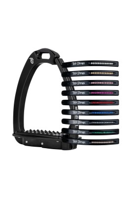 Tech Stirrups Venice Dressage Sloped Veiligheidsbeugels Swarovski | Black
