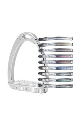Tech Stirrups Venice Dressage Sloped Veiligheidsbeugels Swarovski | Silver