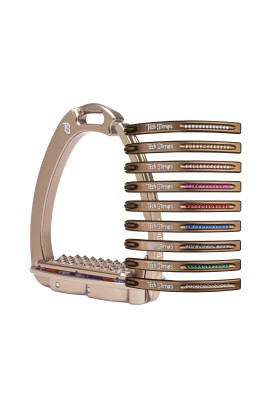 Tech Stirrups Venice Dressage Plus Veiligheidsbeugels Swarovski | Brown