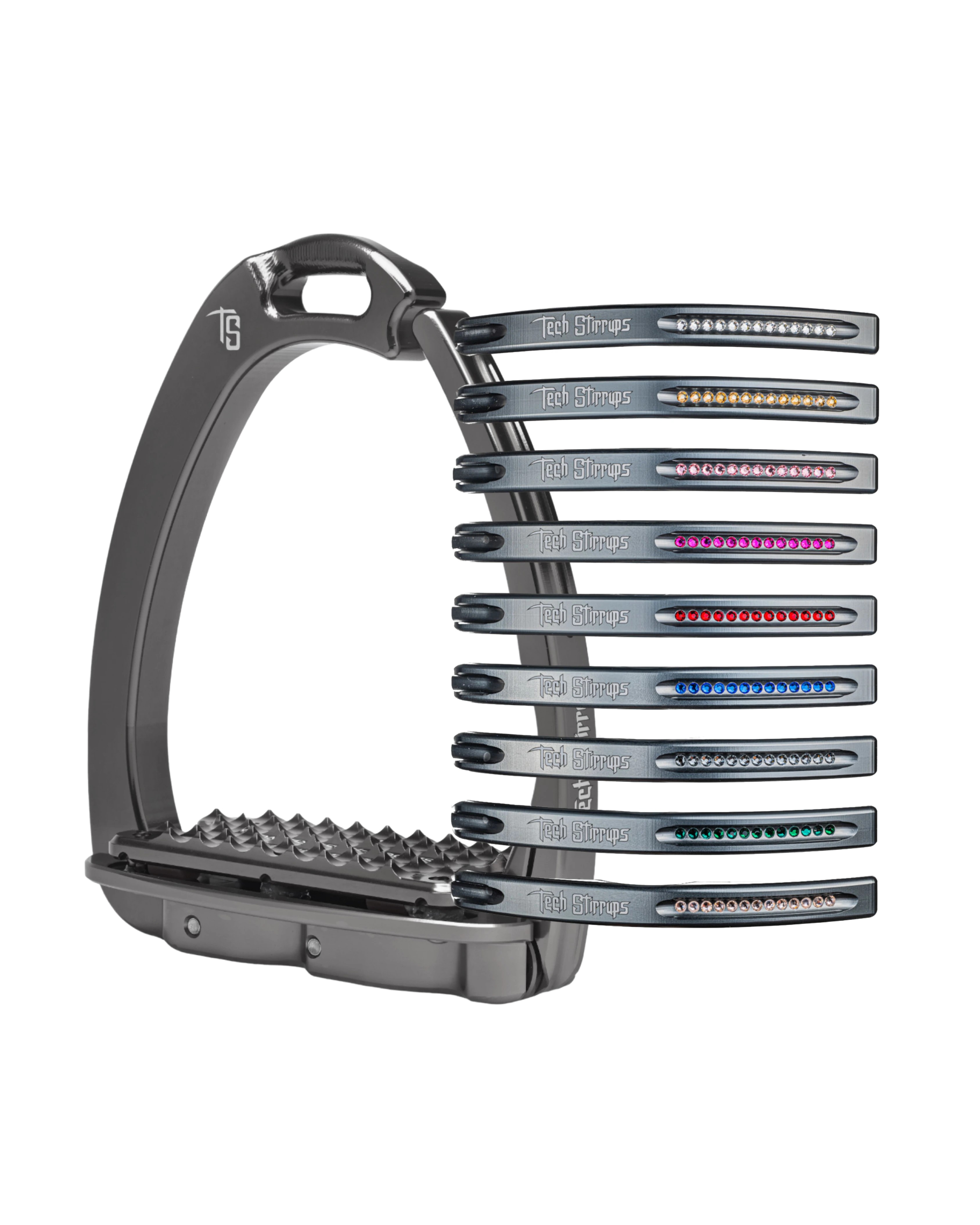 Tech Stirrups Venice Dressage Plus Veiligheidsbeugels Swarovski | Titanium Tech Stirrups Venice Dressage Plus Veiligheidsbeugels Swarovski | Titanium